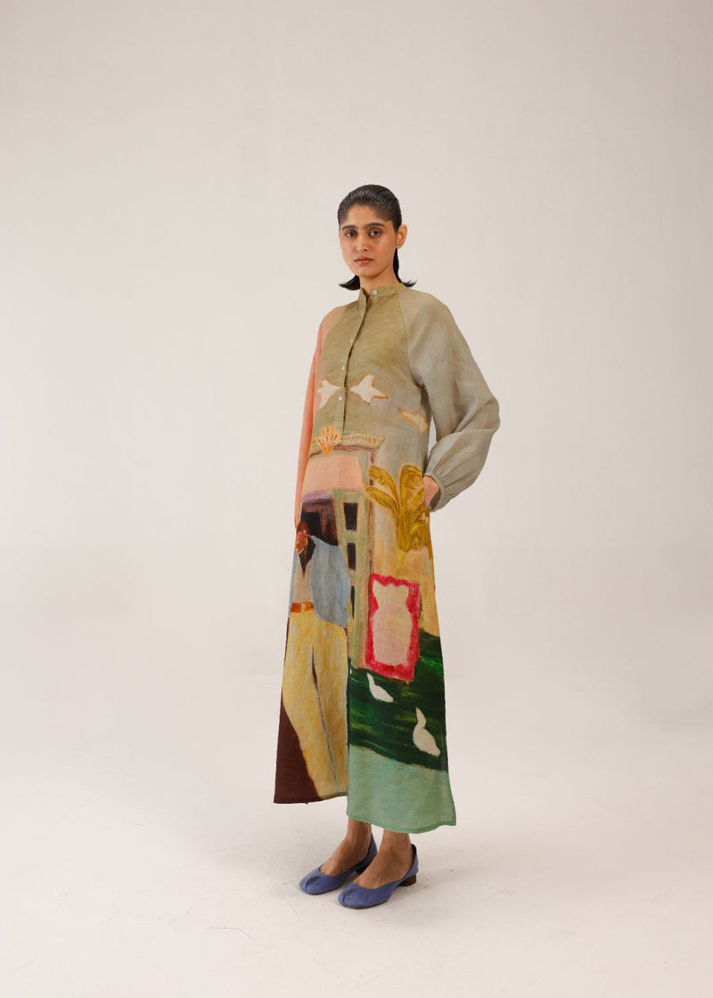 GOA DRESS - MORNING COFFEE all linen by CORD for women in Singapore