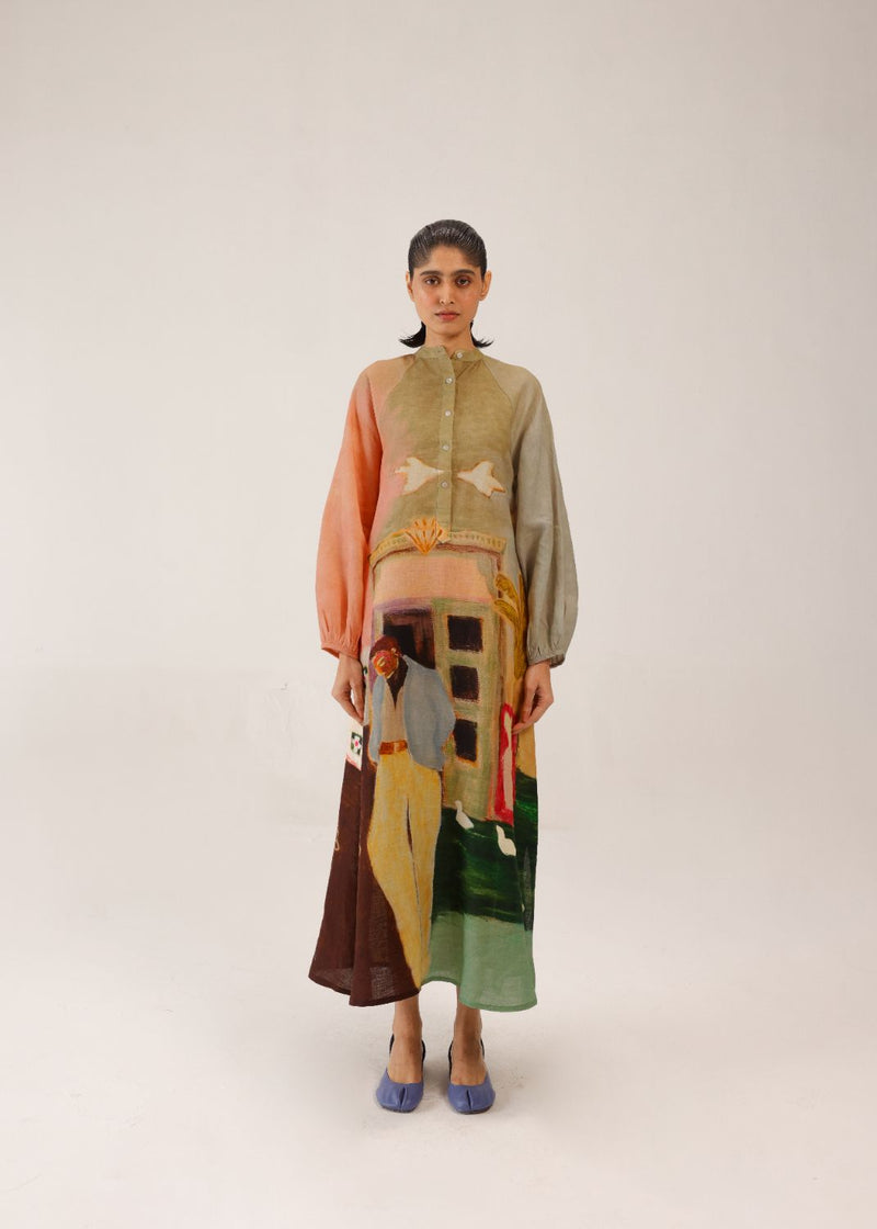 GOA DRESS - MORNING COFFEE all linen by CORD for women in Singapore