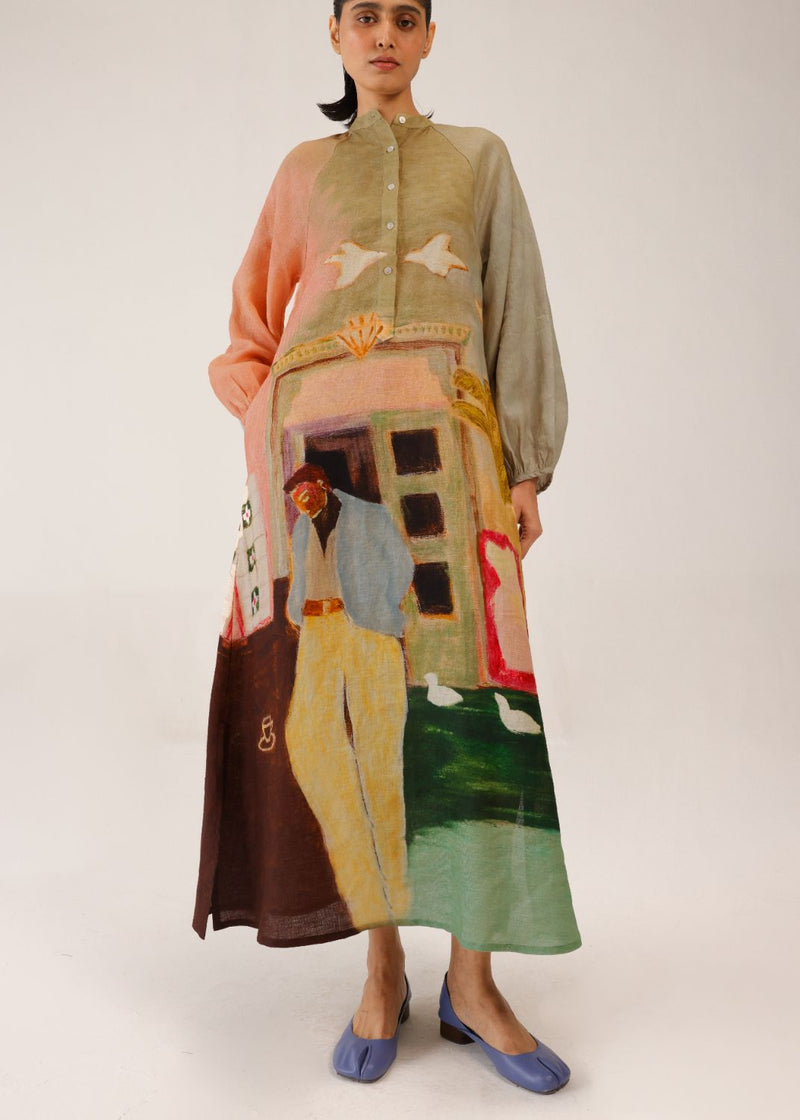 GOA DRESS - MORNING COFFEE all linen by CORD for women in Singapore