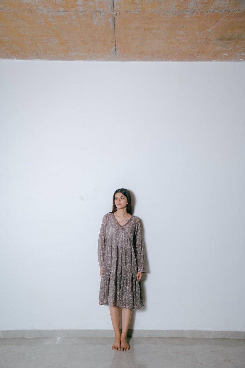 Harbour Grey Dress cotton Dress by Homegrown by Alterego for women in Singapore
