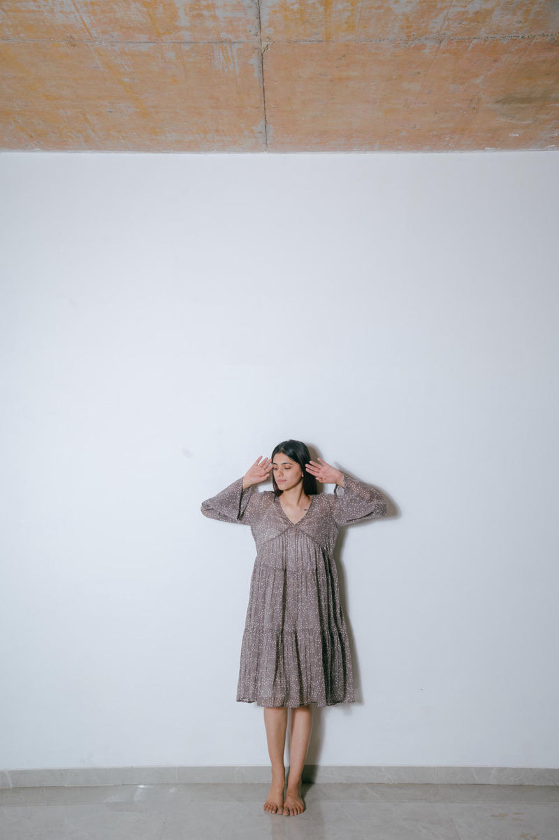 Harbour Grey Dress cotton Dress by Homegrown by Alterego for women in Singapore