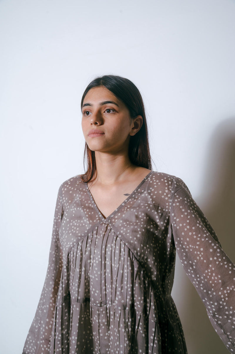 Harbour Grey Dress cotton Dress by Homegrown by Alterego for women in Singapore