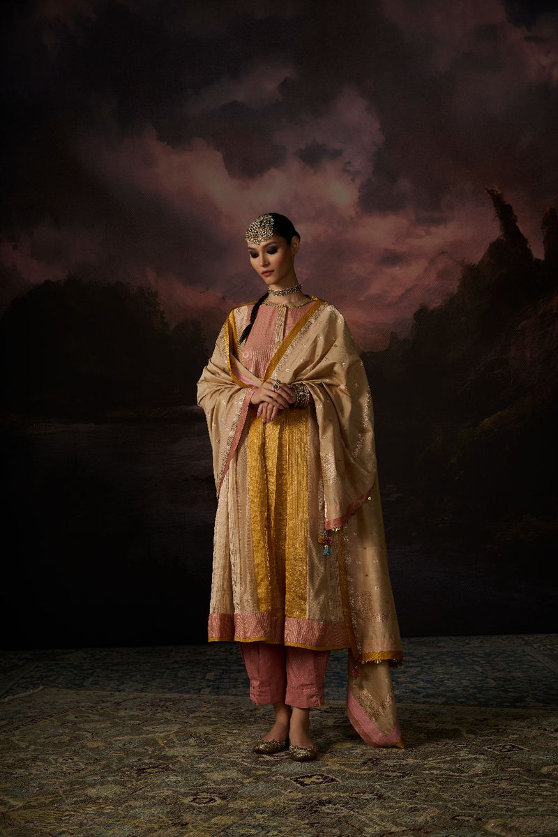 GUL KURTA chanderi by SWATTI KAPOOR in multi color for women in Singapore