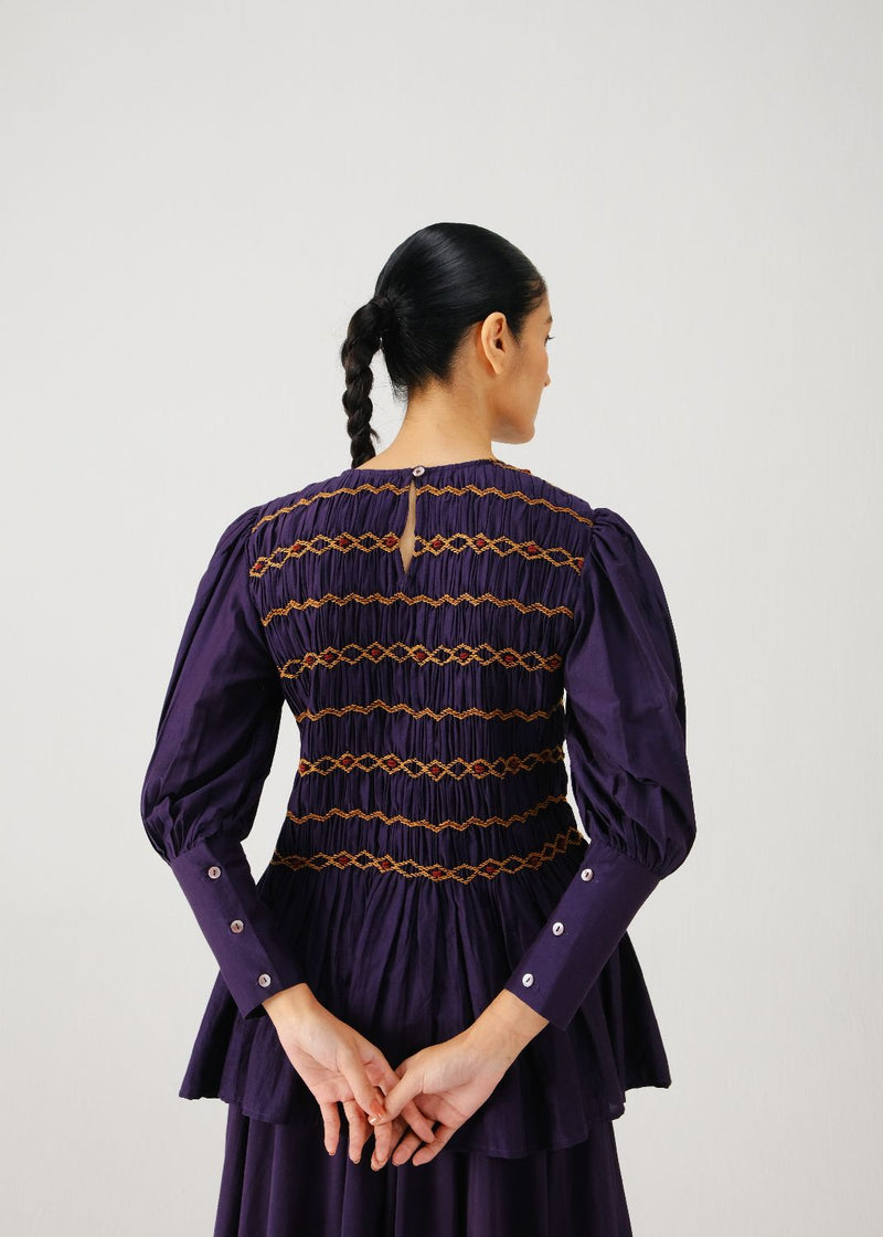 Gaia top-Ink silk by CORD for women in Singapore