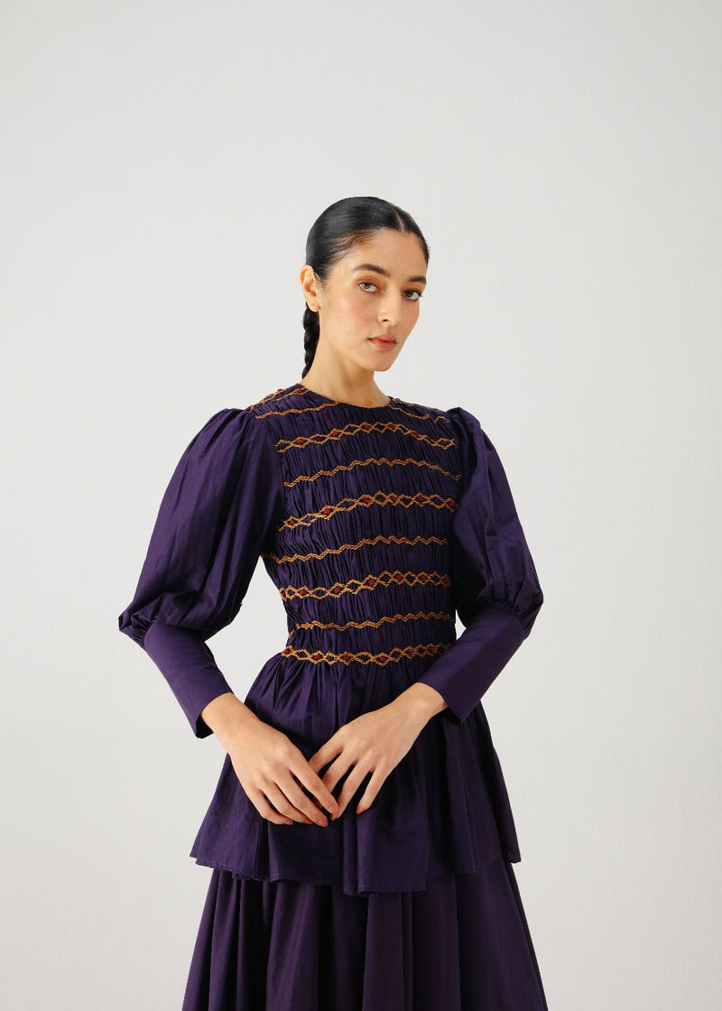 Gaia top-Ink silk by CORD for women in Singapore