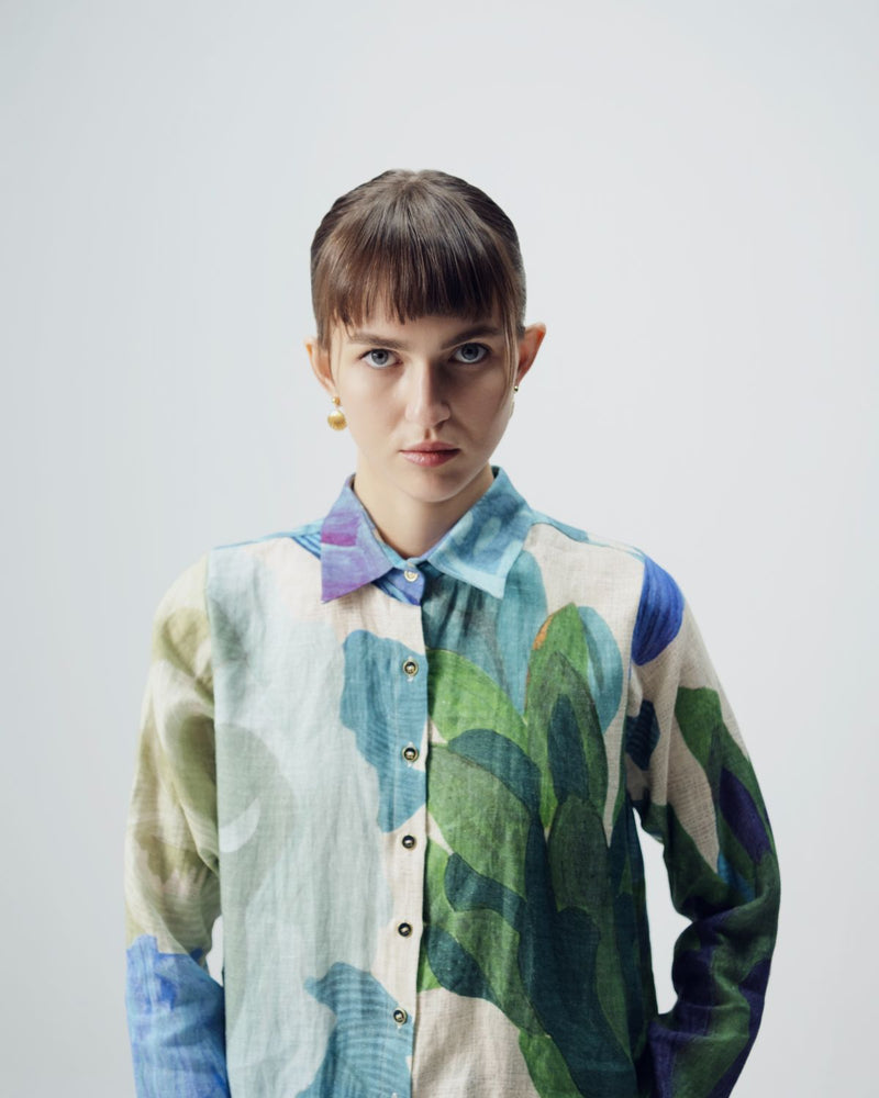 Garden Party Linen Co-Ord Set all linen by YAM in multi color for women in Singapore