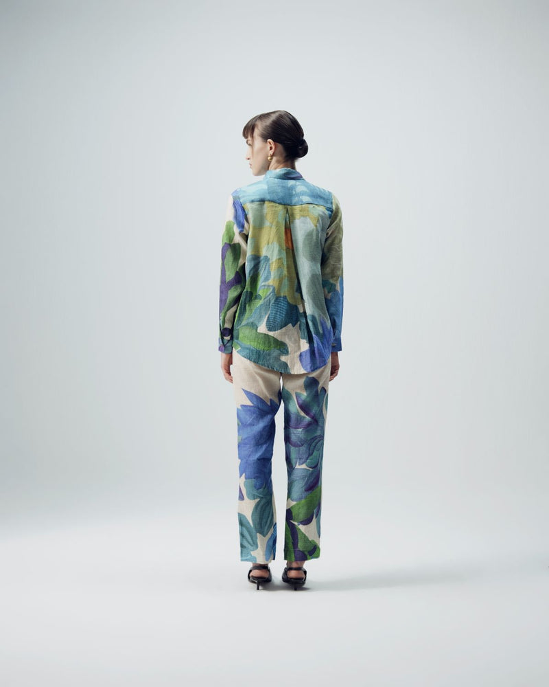 Garden Party Linen Co-Ord Set all linen by YAM in multi color for women in Singapore