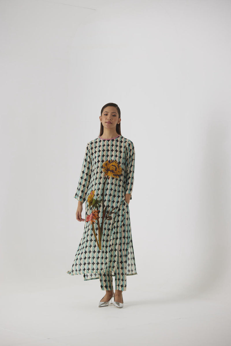 GIFU LONG KURTA SET mul by Yam in multi color for women in Singapore