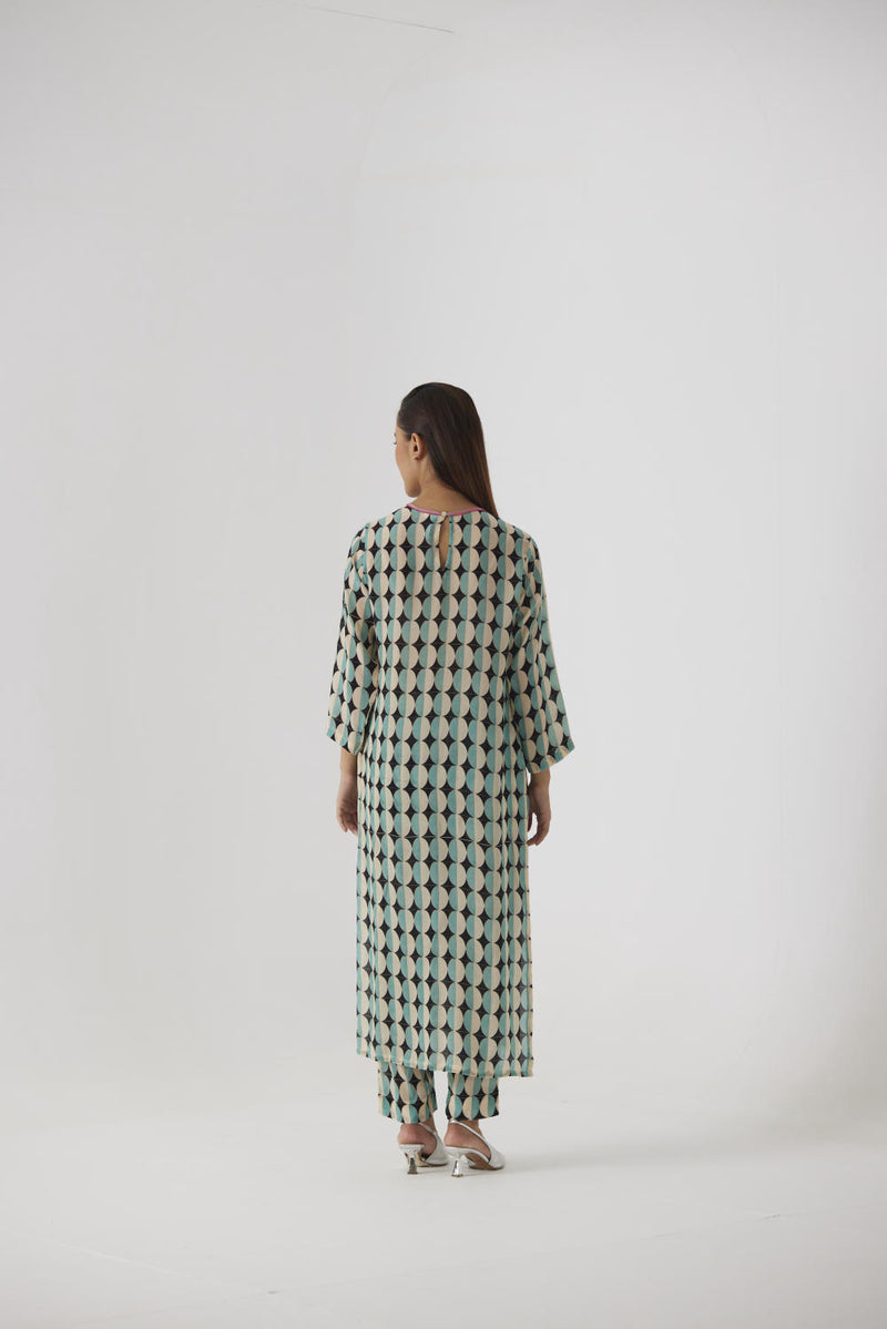 GIFU LONG KURTA SET mul by Yam in multi color for women in Singapore