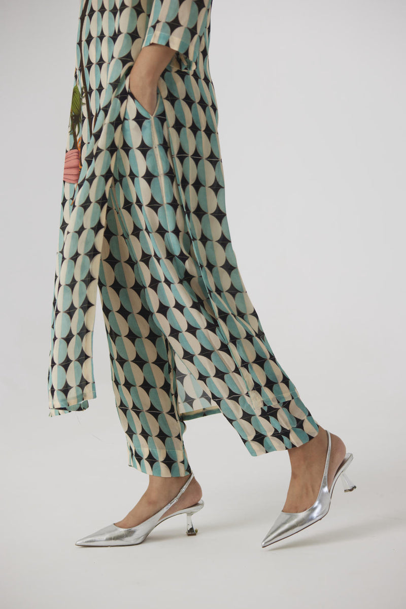 GIFU LONG KURTA SET mul by Yam in multi color for women in Singapore