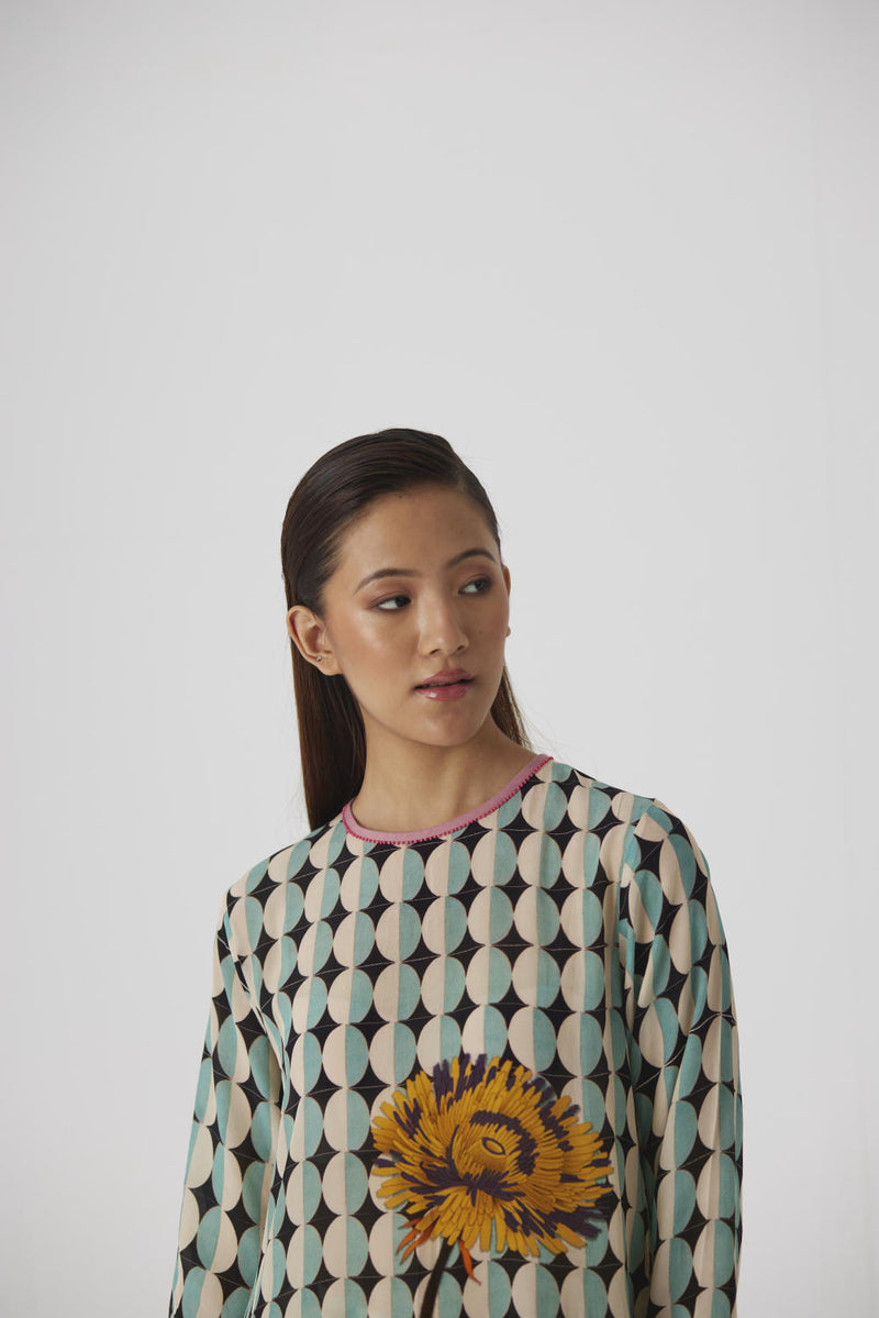 GIFU LONG KURTA SET mul by Yam in multi color for women in Singapore