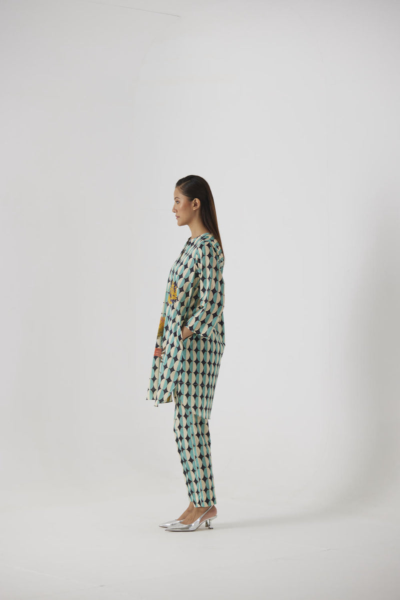 GIFU SHORT COTTON KURTA SET cotton by Yam in multi color for women in Singapore