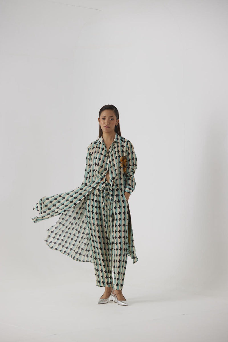 GIFU WRAP KURTA SET mul by Yam in multi color for women in Singapore