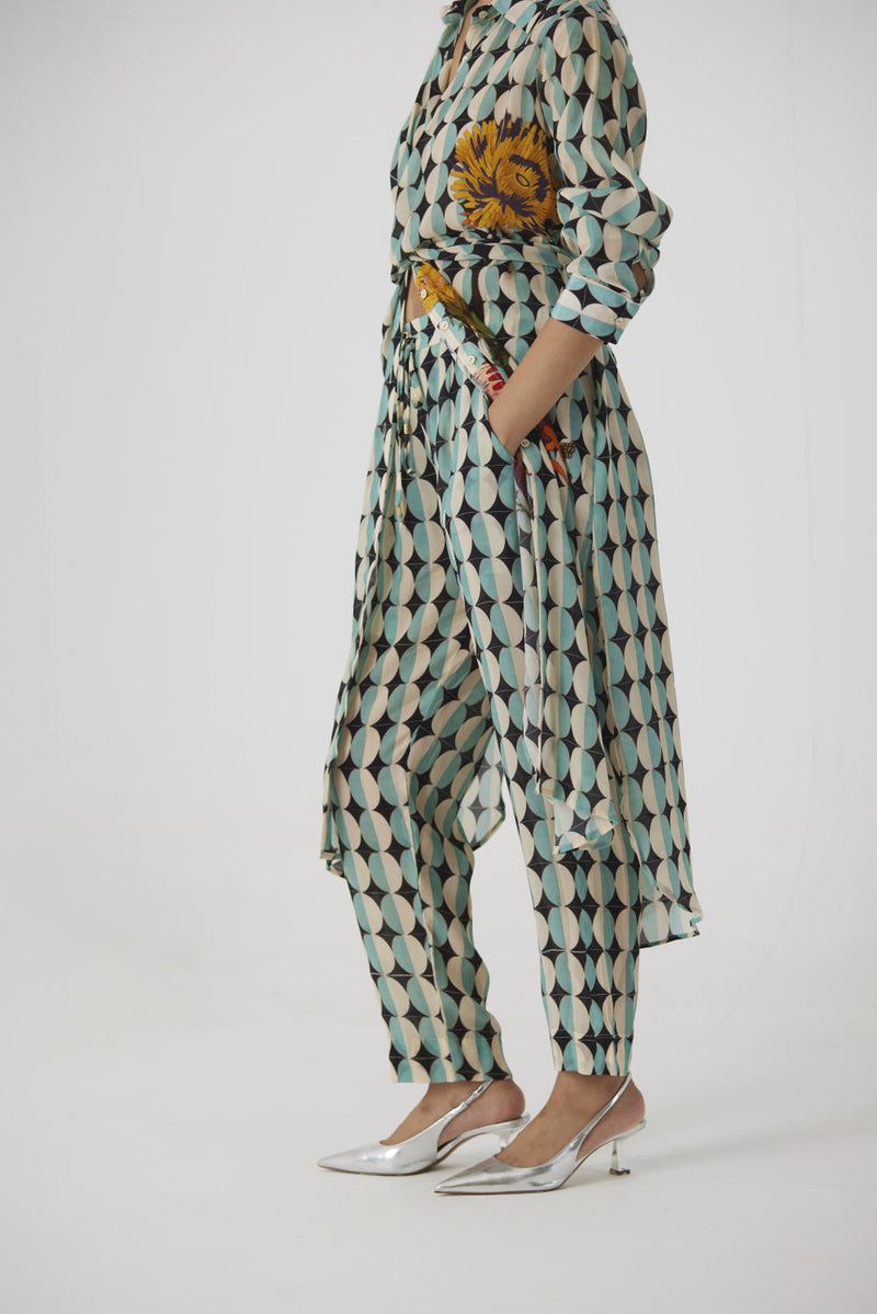 GIFU WRAP KURTA SET mul by Yam in multi color for women in Singapore