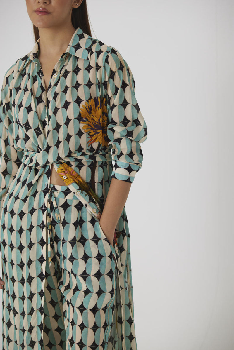 GIFU WRAP KURTA SET mul by Yam in multi color for women in Singapore