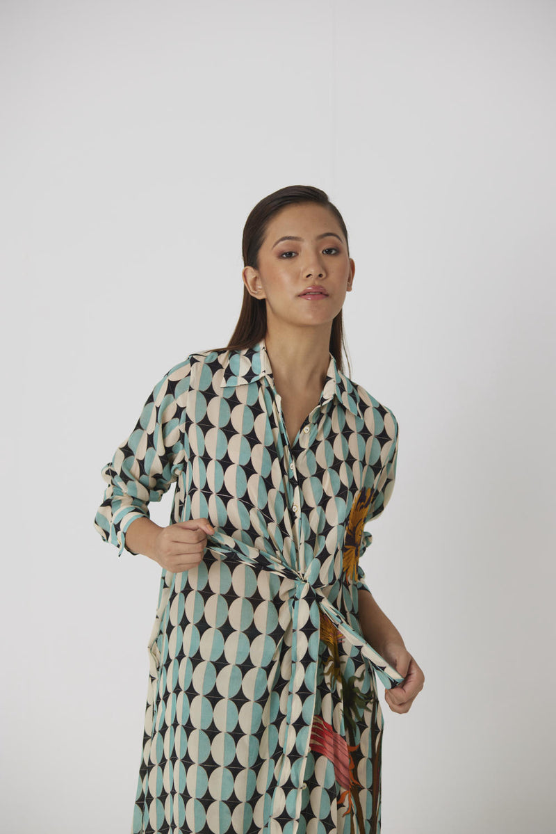 GIFU WRAP KURTA SET mul by Yam in multi color for women in Singapore