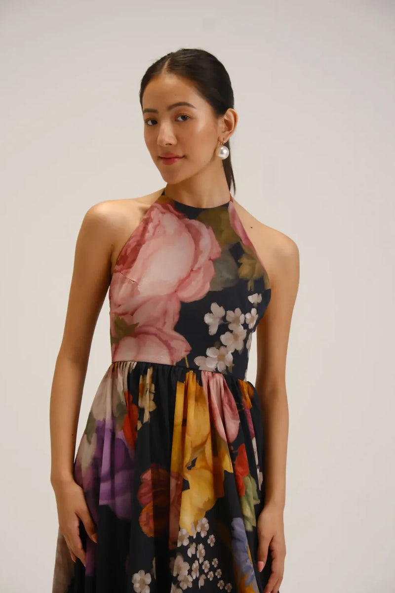 Glory Black Halter Neck Dress