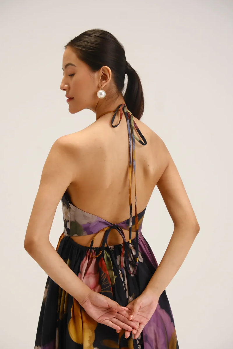 Glory Black Halter Neck Dress