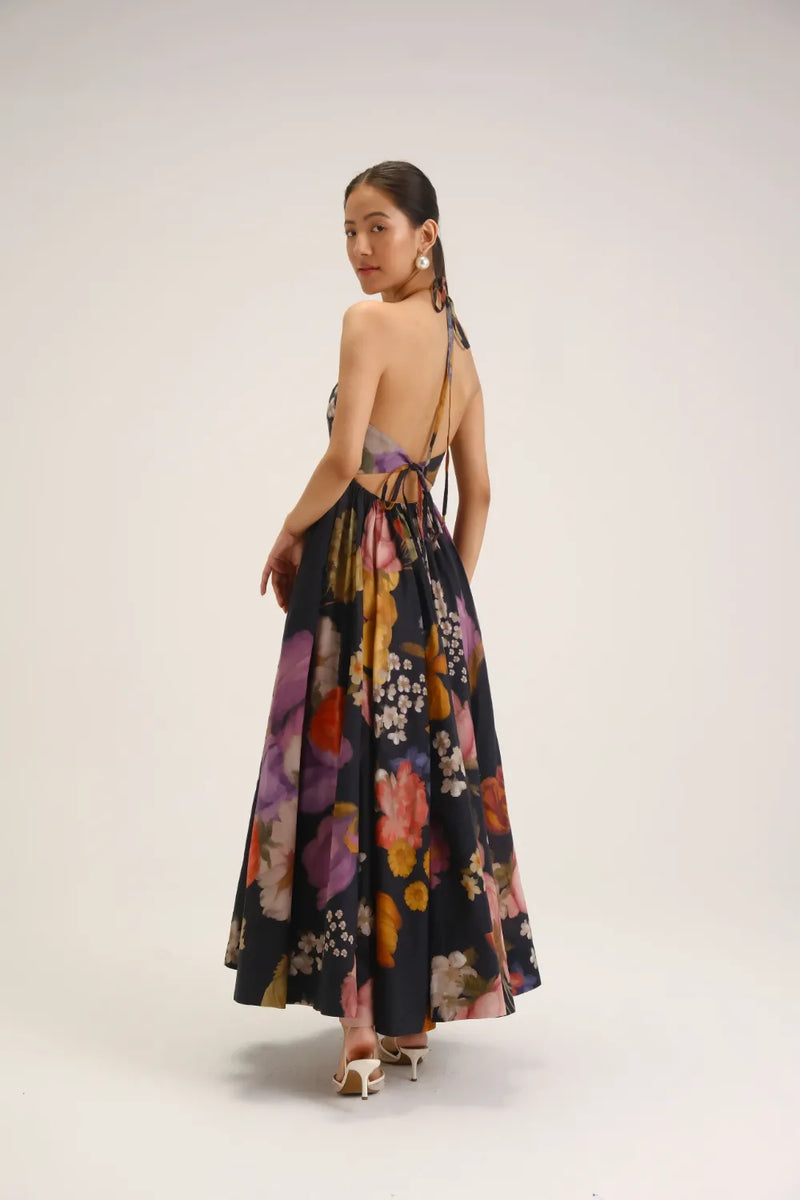 Glory Black Halter Neck Dress