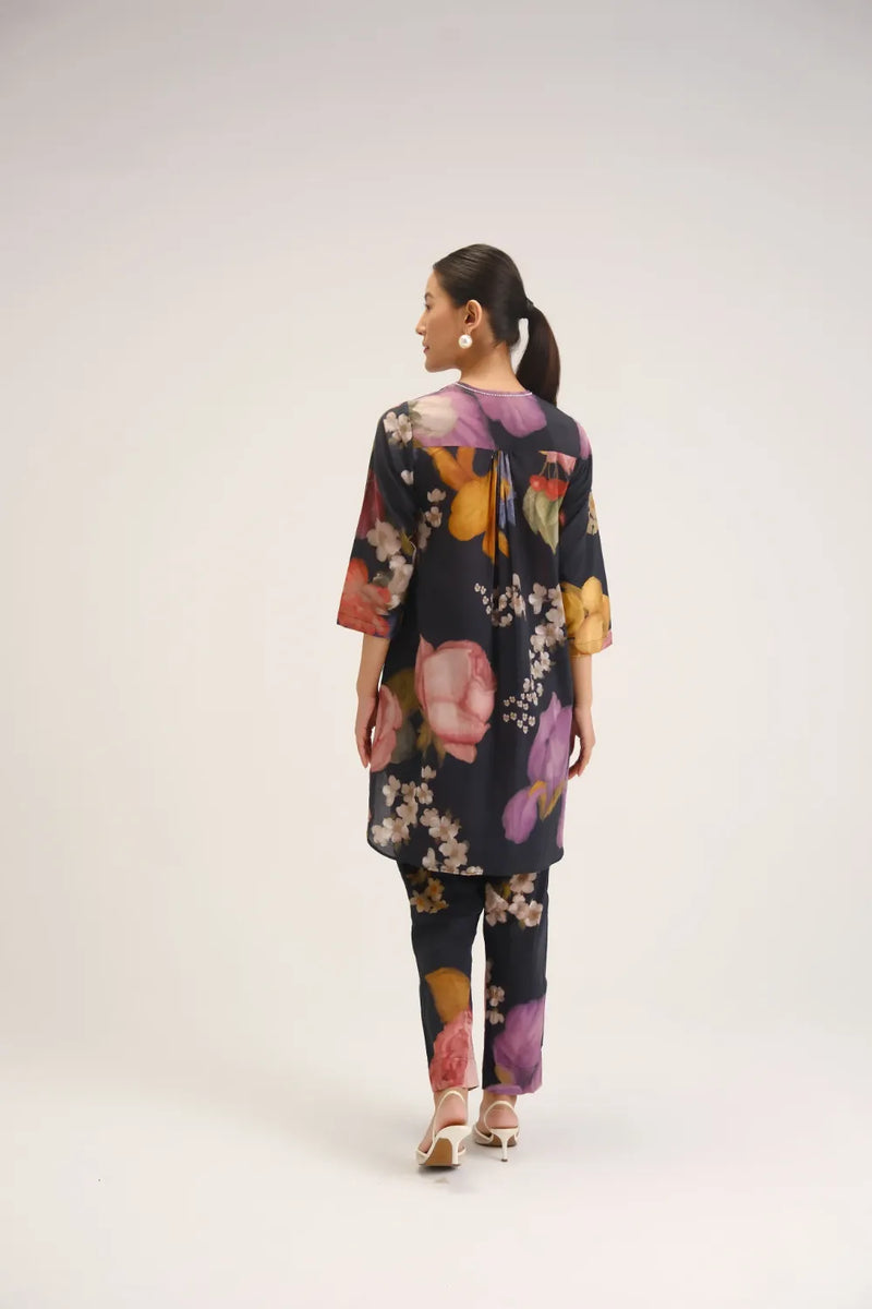 Glory Black Short Kurta Set