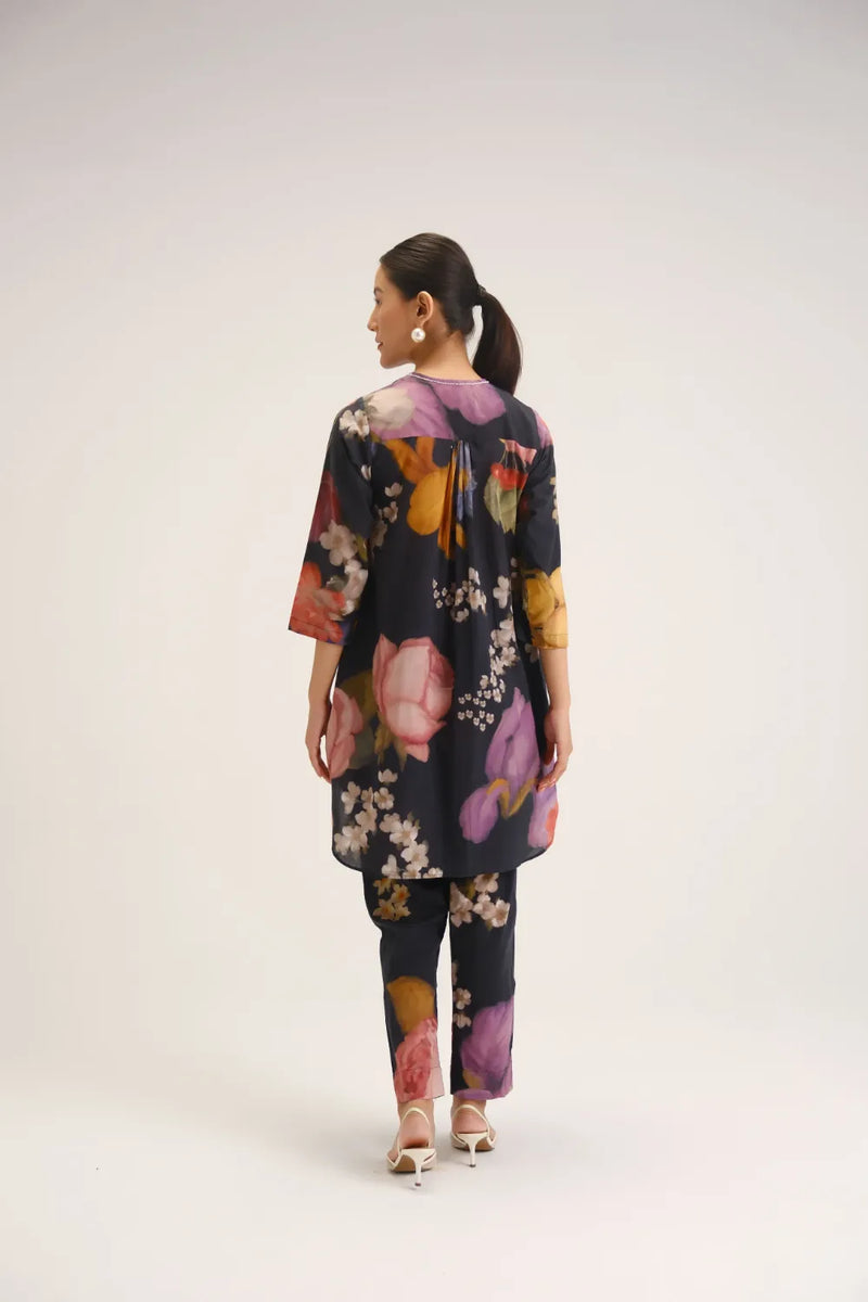 Glory Black Short Kurta Set