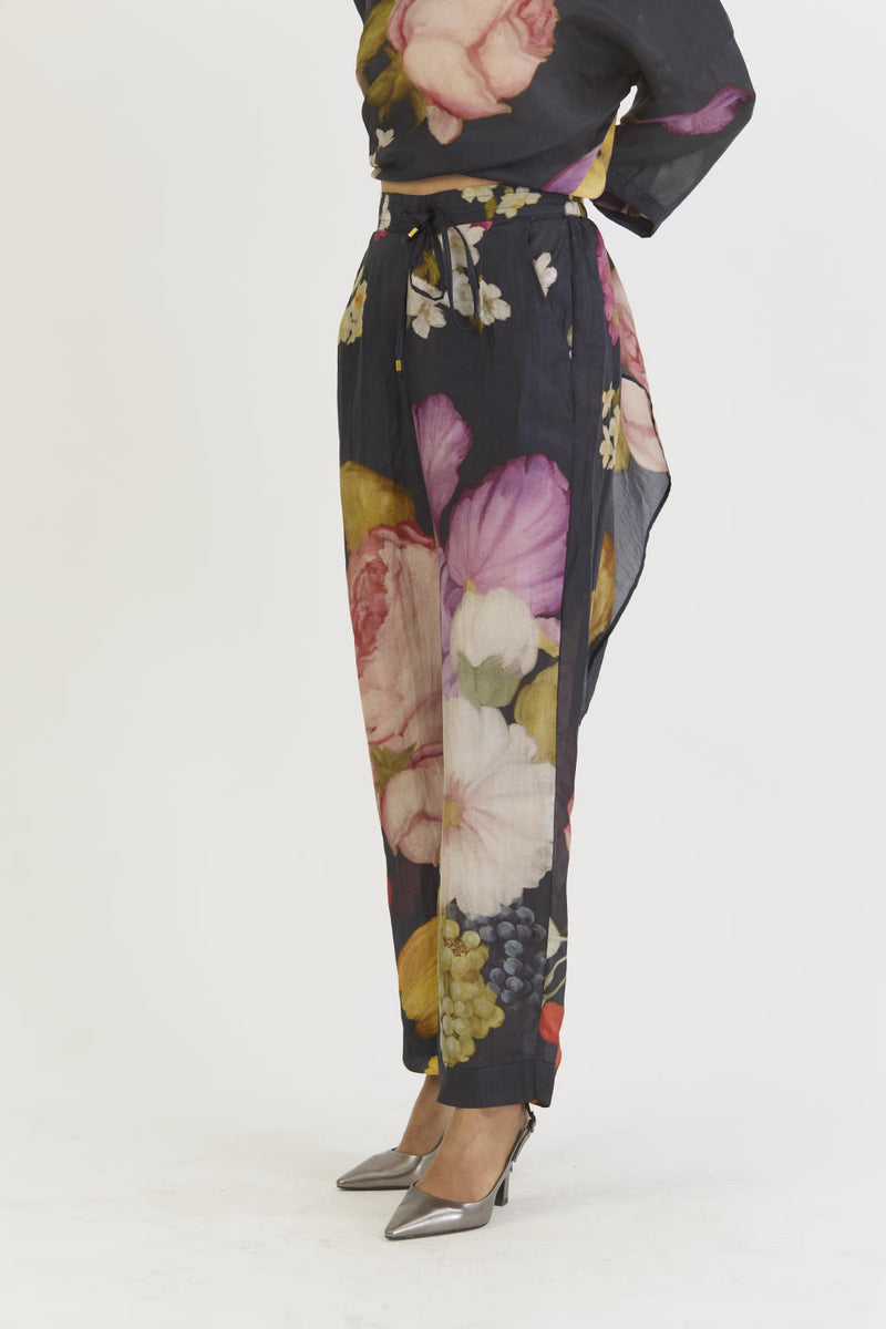 GLORY BLACK SILK KAFTAN SET silk by Yam for women in Singapore