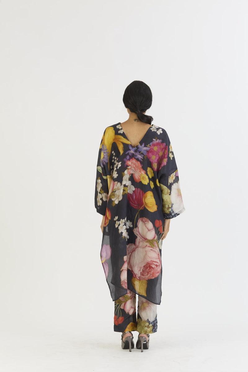 GLORY BLACK SILK KAFTAN SET silk by Yam for women in Singapore