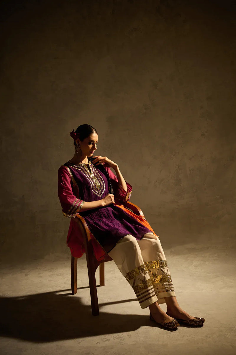 Gota Set 4 chanderi by AAVIDI in multi color for women in Singapore