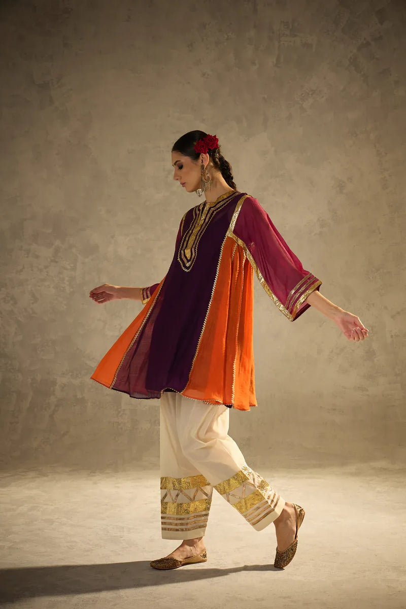 Gota Set 4 chanderi by AAVIDI in multi color for women in Singapore