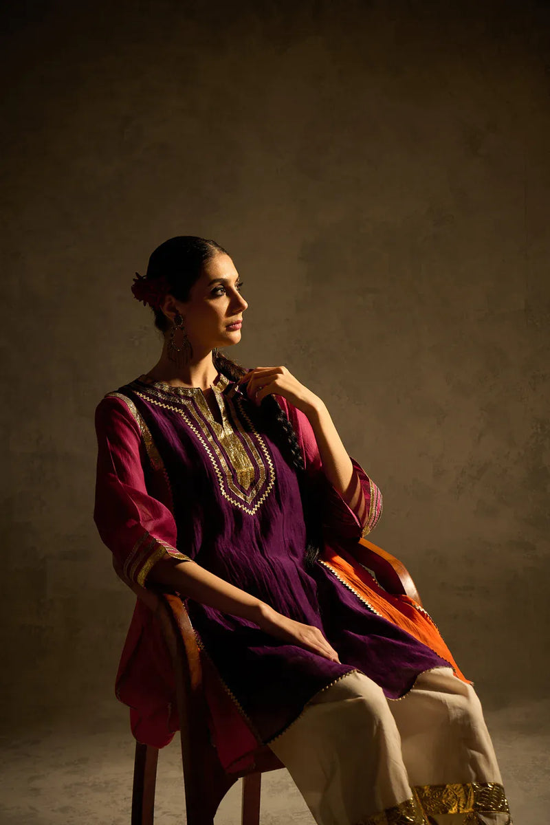Gota Set 4 chanderi by AAVIDI in multi color for women in Singapore