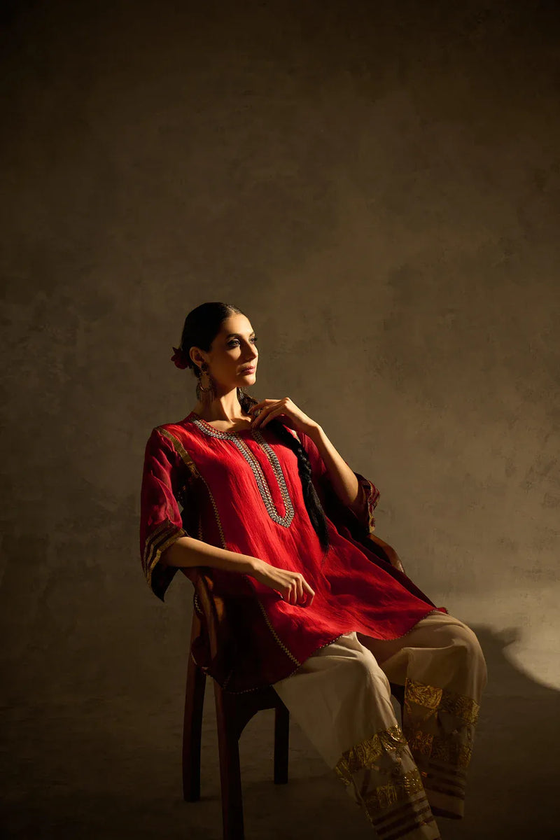 Gota Set 5 chanderi by AAVIDI in multi color for women in Singapore