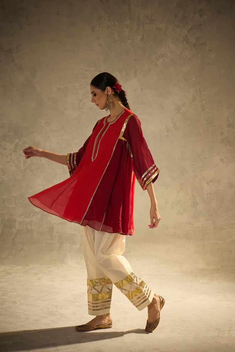 Gota Set 5 chanderi by AAVIDI in multi color for women in Singapore
