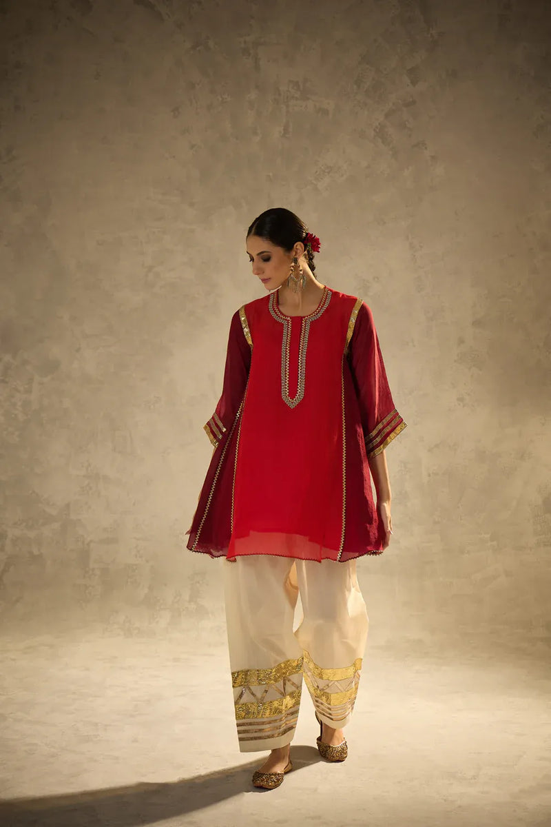 Gota Set 5 chanderi by AAVIDI in multi color for women in Singapore