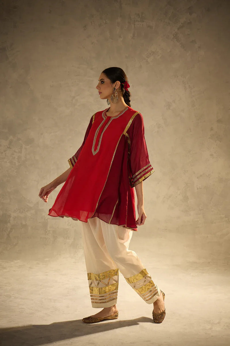 Gota Set 5 chanderi by AAVIDI in multi color for women in Singapore
