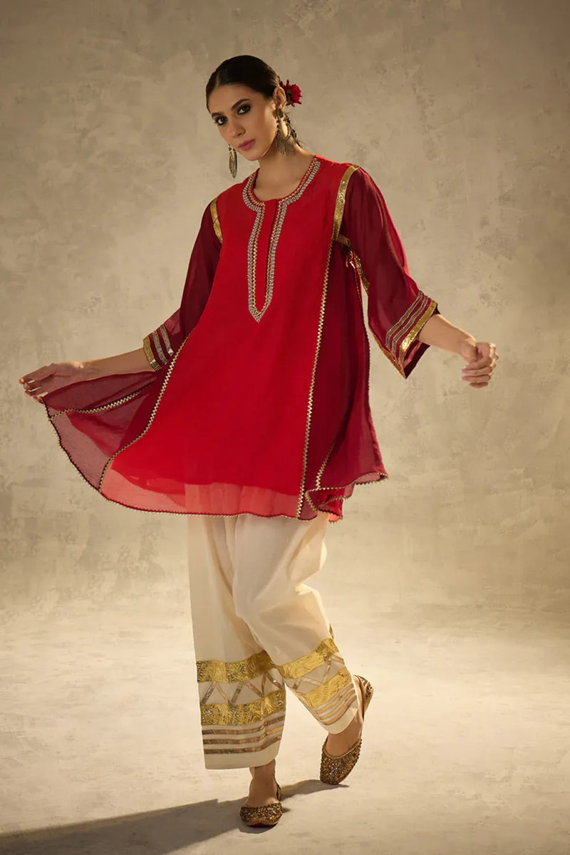 Gota Set 5 chanderi by AAVIDI in multi color for women in Singapore