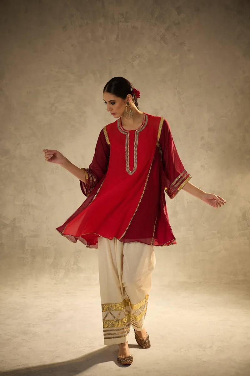Gota Set 5 chanderi by AAVIDI in multi color for women in Singapore
