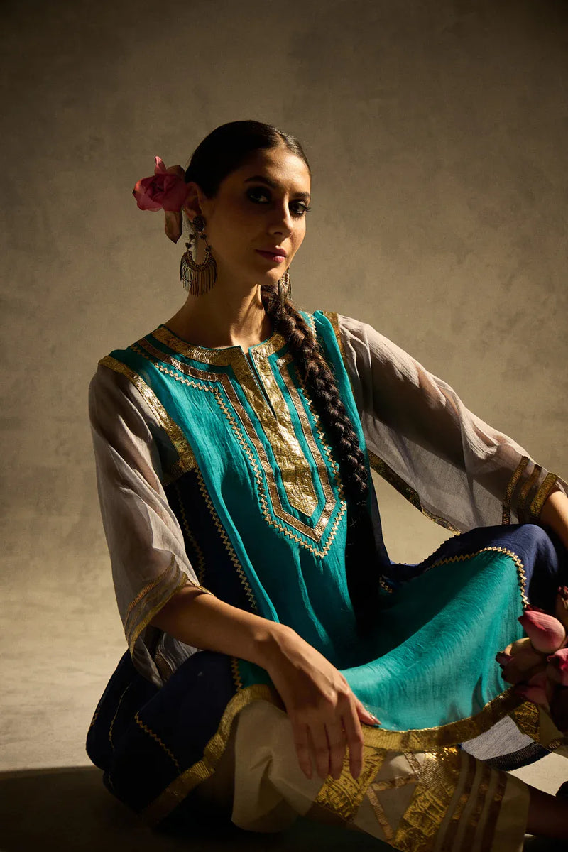 Gota Set 6 chanderi by AAVIDI in multi color for women in Singapore