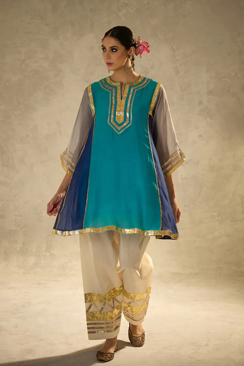 Gota Set 6 chanderi by AAVIDI in multi color for women in Singapore