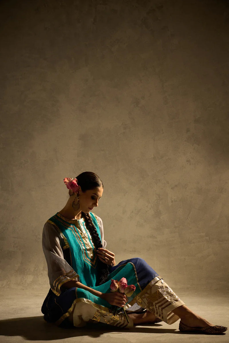 Gota Set 6 chanderi by AAVIDI in multi color for women in Singapore