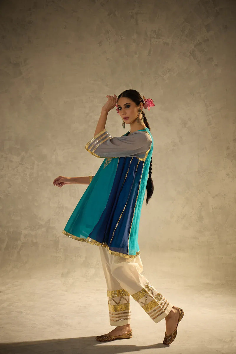 Gota Set 6 chanderi by AAVIDI in multi color for women in Singapore