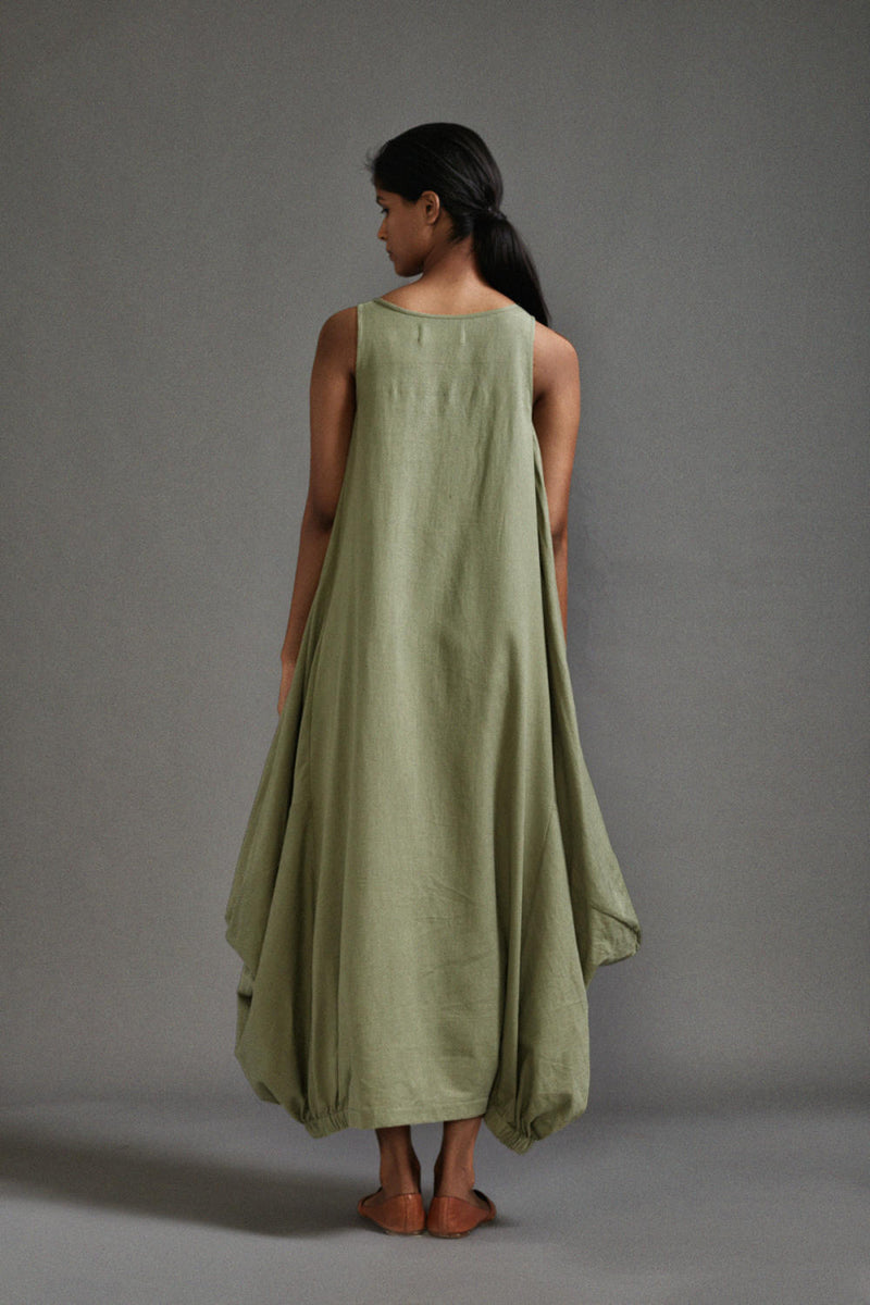 Green New Vari Aakar cotton by Mati in green color for women in Singapore