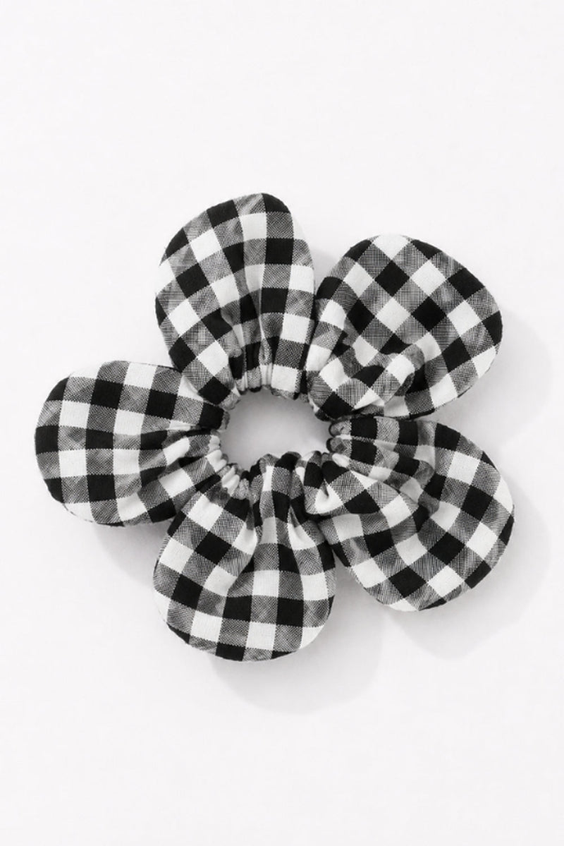 Groove Flower Scrunchie cotton hair accessorie by JodiLife in black, white for women in Singapore