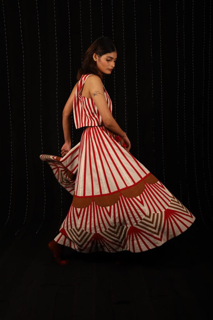 Gulab Skirt cotton by Ka-Sha in multi color for women in Singapore