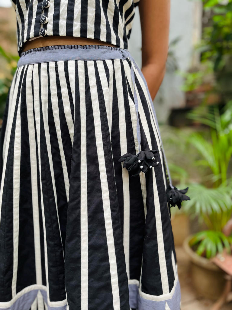 Gulab Skirt + Laal Top cotton by Ka-Sha in multi color for women in Singapore