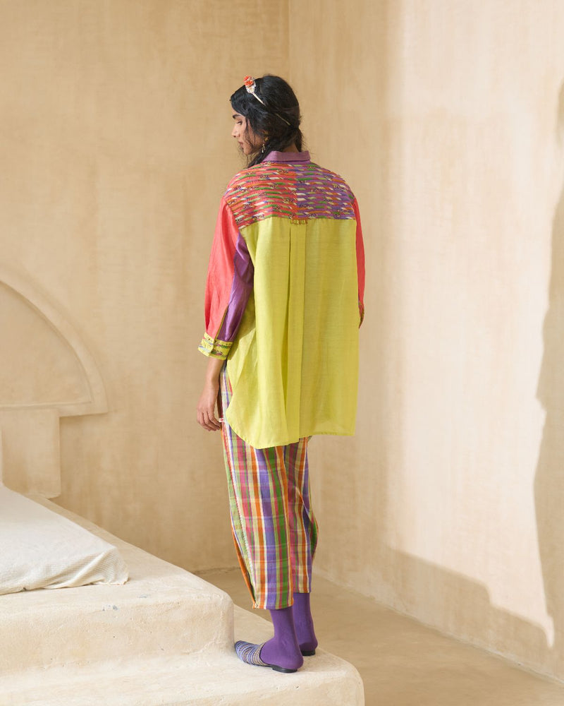 Hazel Shirt cotton by SWATTI KAPOOR in multi color for women in Singapore