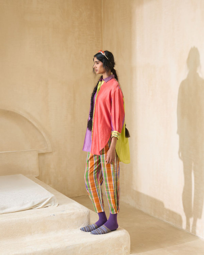 Hazel Shirt cotton by SWATTI KAPOOR in multi color for women in Singapore