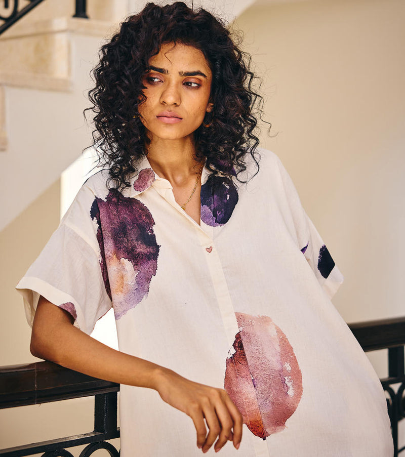 Heartfelt Musings cotton by Khara Kapas in white for women in Singapore