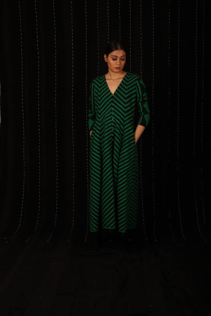 Heer Dress cotton by Ka-Sha in multi color for women in Singapore