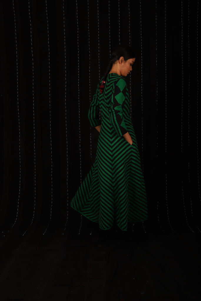 Heer Dress cotton by Ka-Sha in multi color for women in Singapore