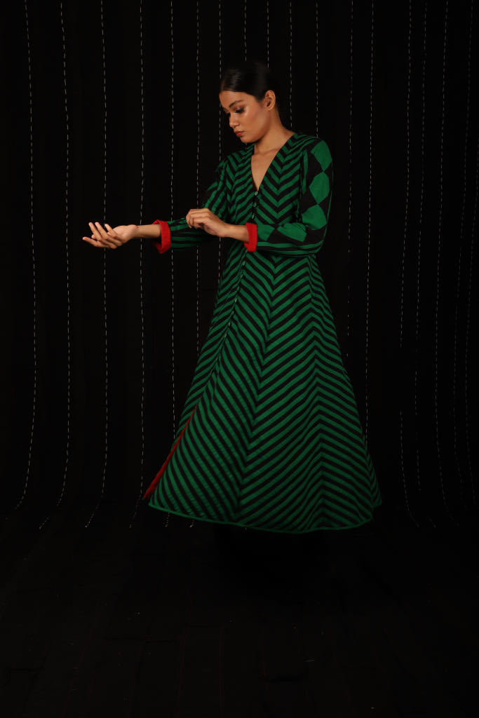 Heer Dress cotton by Ka-Sha in multi color for women in Singapore